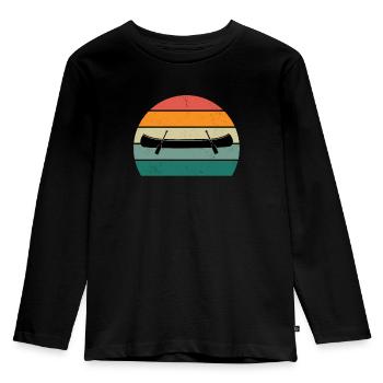 Canoéistes Canoë Canoë Kayak Slalom Canoë - T-shirt manches longues Premium Enfant - noir - Devant - AI Model Kid Male (0cm)