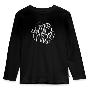 Heiraten Heirat Hochzeit Freund Freundin Ehe Liebe - Kinder Premium Bio Langarmshirt - Schwarz - Vorne - AI Model Kid Male (0cm)