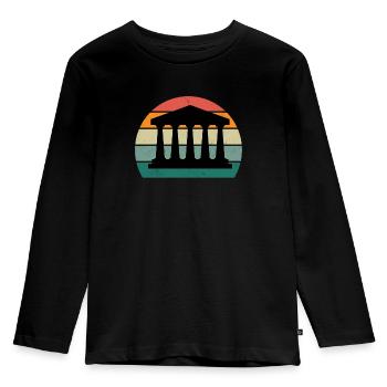 Politician Politician Society Makes Politics - Kids' Premium Longsleeve Shirt - black - Front - AI Model Kid Male (0cm)