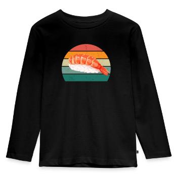maki sushi essen roher fisch japan japanisch sushi - Kinder Premium Bio Langarmshirt - Schwarz - Vorne - AI Model Kid Male (0cm)