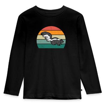 Skunks stink mammals defend skunk - Kids' Premium Longsleeve Shirt - black - Front - AI Model Kid Male (0cm)