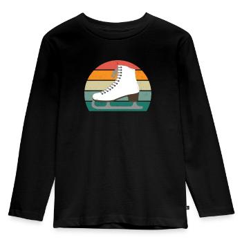 neige froide glace bonhomme de neige boule de neige hiver - T-shirt manches longues Premium Enfant - noir - Devant - AI Model Kid Male (0cm)