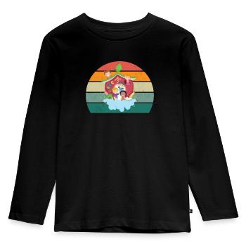 Schools, teachers teachers pupils, pupils class - Kids' Premium Longsleeve Shirt - black - Front - AI Model Kid Male (0cm)