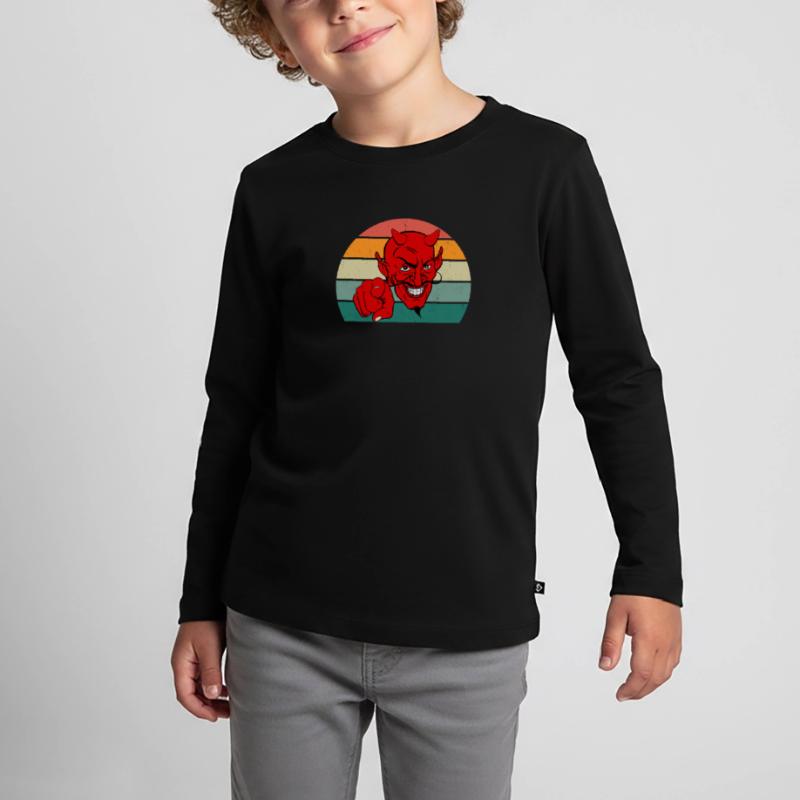 devil devilish satan evil hell fear horror Kids' Premium Longsleeve Shirt