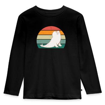 seals seal seals swimming eared seal seal - Kids' Premium Longsleeve Shirt - black - Front - AI Model Kid Male (0cm)