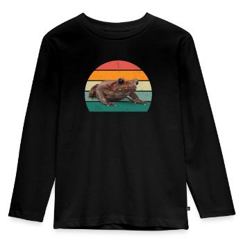 Lizard Lizards Cold-blooded scales Reptiles - Kids' Premium Longsleeve Shirt - black - Front - AI Model Kid Male (0cm)