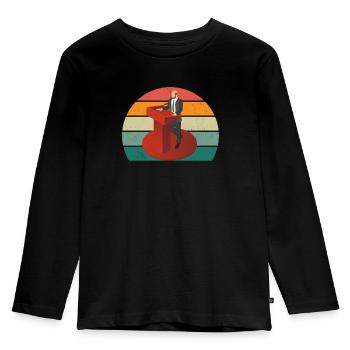 Politicians Politician Society Makes Politics - Kids' Premium Longsleeve Shirt - black - Front - AI Model Kid Male (0cm)