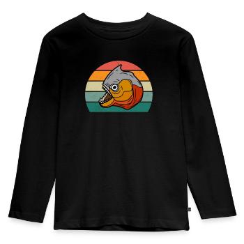 Piranha dangerous fish fish predatory fish river - Kids' Premium Longsleeve Shirt - black - Front - AI Model Kid Male (0cm)