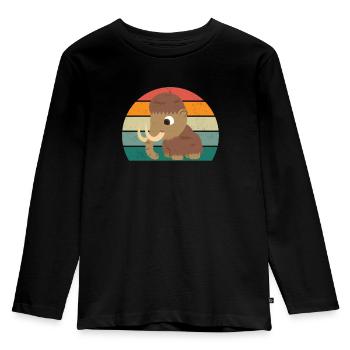 Mammoth Ice Age Elephants Fur Snow Ice Stone Age - Kids' Premium Longsleeve Shirt - black - Front - AI Model Kid Male (0cm)