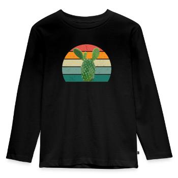 Cacti Spine Desert Desert Plant Aloe Cactus - Kids' Premium Longsleeve Shirt - black - Front - AI Model Kid Male (0cm)
