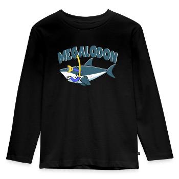 Megalodon Enfants Requin des Enfants Requins - T-shirt manches longues Premium Enfant - noir - Devant - AI Model Kid Male (0cm)