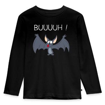 Fledermaus - Kinder Premium Bio Langarmshirt - Schwarz - Vorne - AI Model Kid Male (0cm)