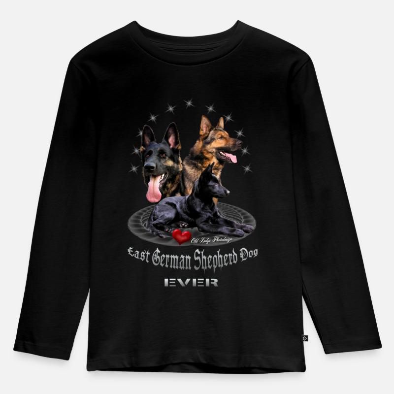 Ost-DSH - Kinder Premium Bio Langarmshirt - Schwarz