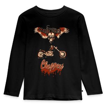 chopper bis - Kids' Premium Longsleeve Shirt - black - Front - AI Model Kid Male (0cm)
