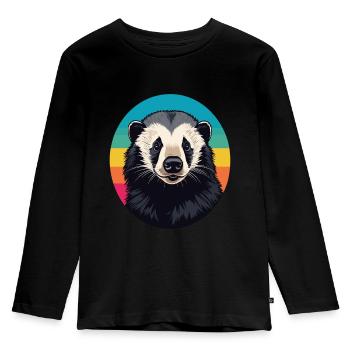 Ratel - T-shirt manches longues Premium Enfant - noir - Devant - AI Model Kid Male (0cm)