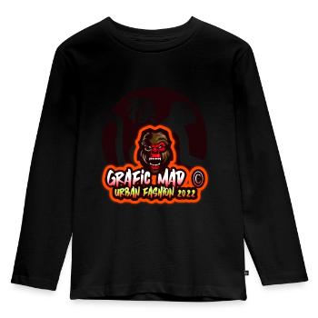 MAD GORILLA - Kids' Premium Longsleeve Shirt - black - Front - AI Model Kid Male (0cm)