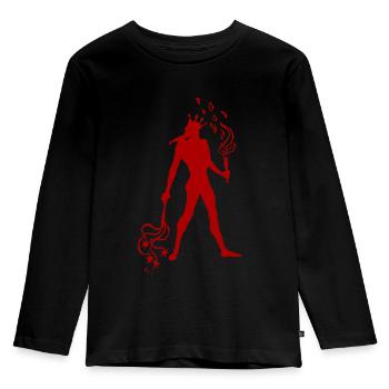 Teufel Teufelchen - Kinder Premium Bio Langarmshirt - Schwarz - Vorne - AI Model Kid Male (0cm)