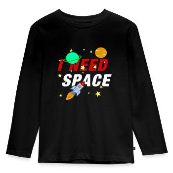 I Need Space Rocket Spacecraft Space Space - Kids' Premium Longsleeve Shirt - black - Front - AI Model Kid Male (0cm)