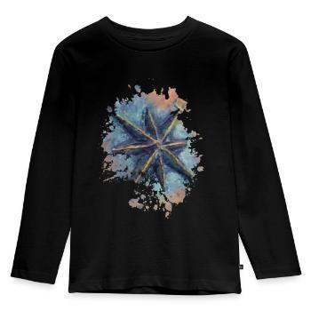 Kompass - Kinder Premium Bio Langarmshirt - Schwarz - Vorne - AI Model Kid Male (0cm)