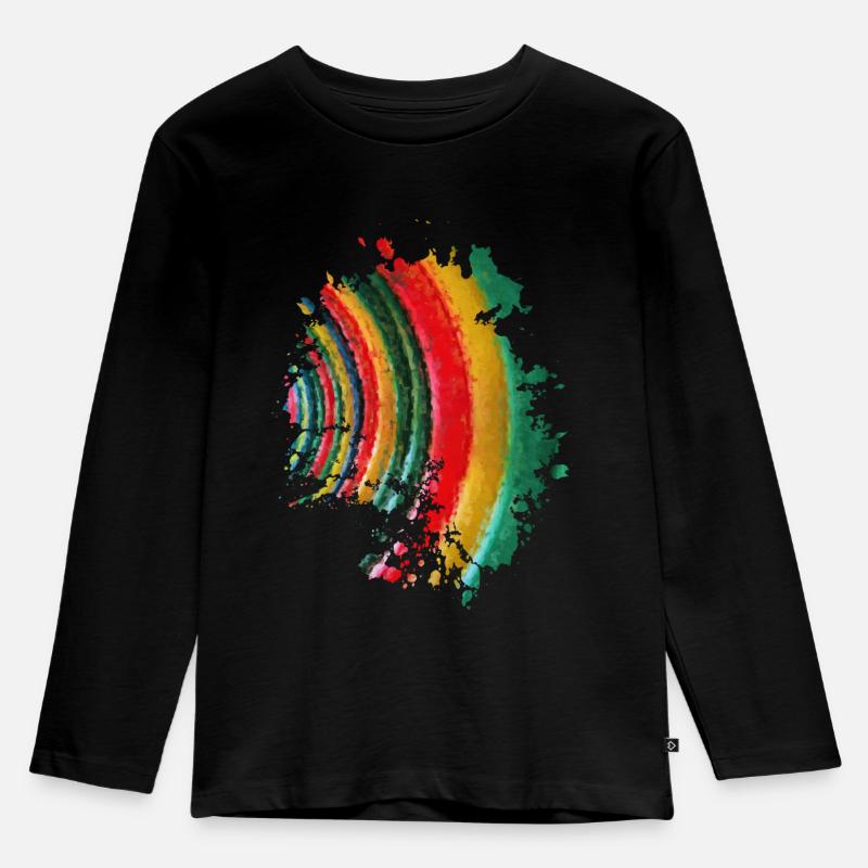 Farbe - Kinder Premium Bio Langarmshirt - Schwarz