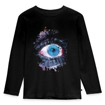 Auge - Kinder Premium Bio Langarmshirt - Schwarz - Vorne - AI Model Kid Male (0cm)