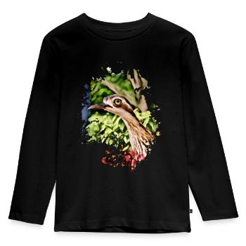 Komischer Vogel - Kinder Premium Bio Langarmshirt - Schwarz - Vorne - AI Model Kid Male (0cm)