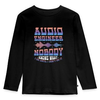 Ingénieur du son - T-shirt manches longues Premium Enfant - noir - Devant - AI Model Kid Male (0cm)