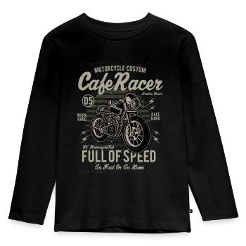 Cafe Racer - T-shirt manches longues Premium Enfant - noir - Devant - AI Model Kid Male (0cm)