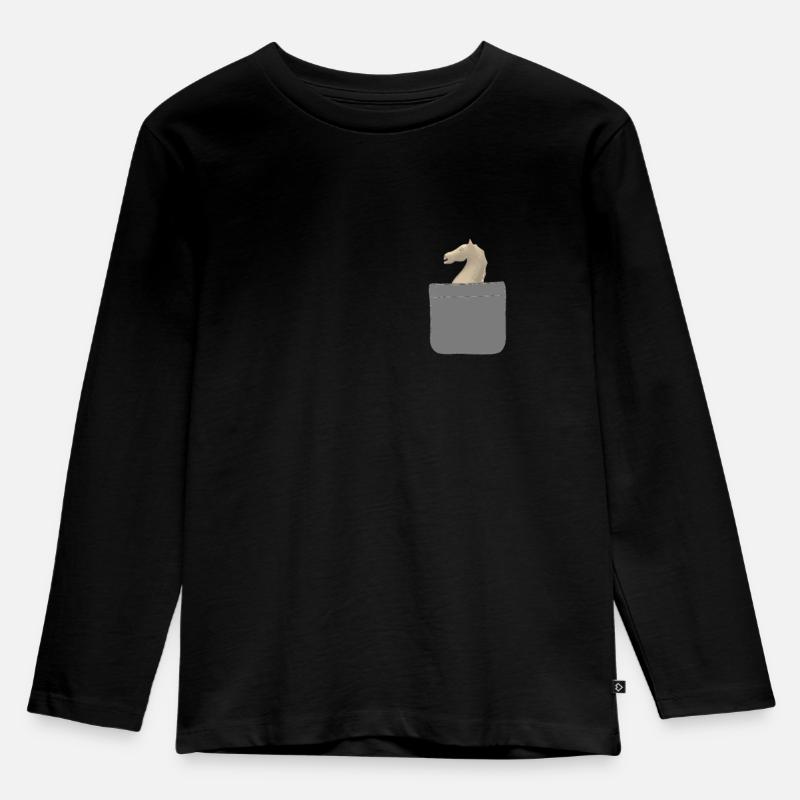 Chess - Kinder Premium Bio Langarmshirt - Schwarz