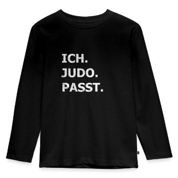 Judo - Kinder Premium Bio Langarmshirt - Schwarz - Vorne - AI Model Kid Male (0cm)