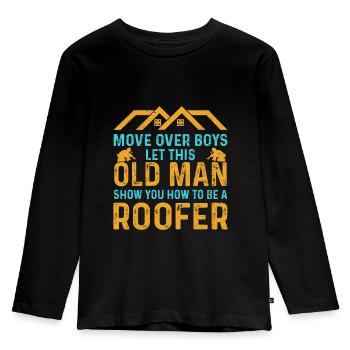Couvreurs - T-shirt manches longues Premium Enfant - noir - Devant - AI Model Kid Male (0cm)