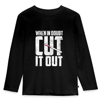 Chirurg - Kinder Premium Bio Langarmshirt - Schwarz - Vorne - AI Model Kid Male (0cm)