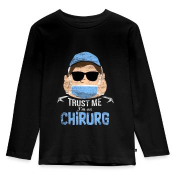 Cadeau chirurgien - T-shirt manches longues Premium Enfant - noir - Devant - AI Model Kid Male (0cm)