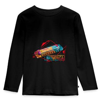 harmonica - T-shirt manches longues Premium Enfant - noir - Devant - AI Model Kid Male (0cm)