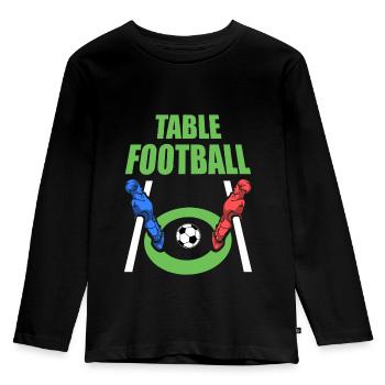 Tischfußball - Kinder Premium Bio Langarmshirt - Schwarz - Vorne - AI Model Kid Male (0cm)