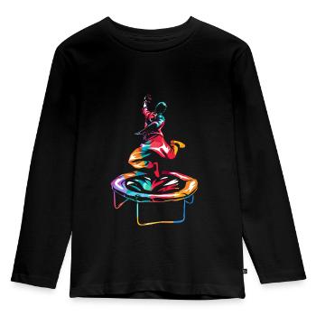 trampoline - T-shirt manches longues Premium Enfant - noir - Devant - AI Model Kid Male (0cm)