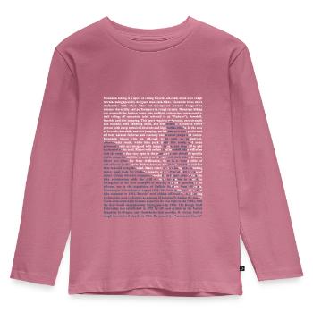 Mountainbiken - Kinder Premium Bio Langarmshirt - Mauve - Vorne - AI Model Kid Female (0cm)