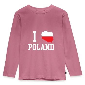 Pologne - T-shirt manches longues Premium Enfant - mauve - Devant - AI Model Kid Female (0cm)