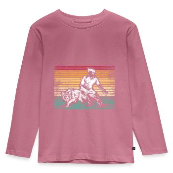 Border Collie skill - Kids' Premium Longsleeve Shirt - mauve - Front - AI Model Kid Female (0cm)