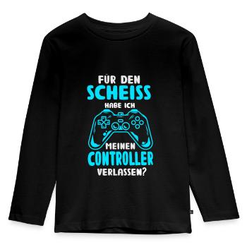 Gamer Gambler Games Fun Gaming Gaming Controll - Kids' Premium Longsleeve Shirt - black - Front - AI Model Kid Male (0cm)