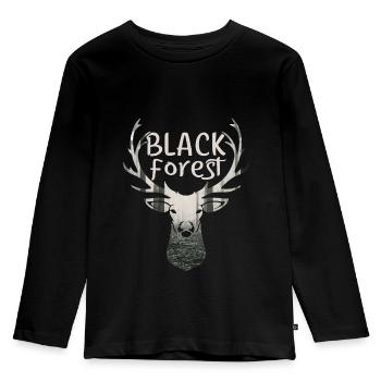 Black Forest Deer Black Forest Girl Black ForestMar - Kids' Premium Longsleeve Shirt - black - Front - AI Model Kid Male (0cm)