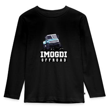 Unimog Gelände-LKW - Kinder Premium Bio Langarmshirt - Schwarz - Vorne - AI Model Kid Male (0cm)