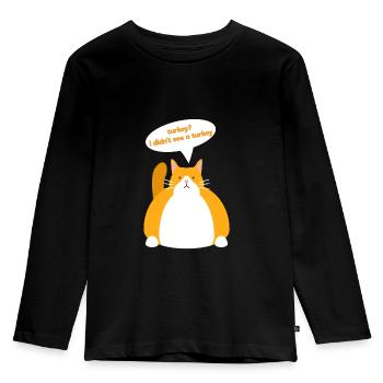Thanksgiving - Kids' Premium Longsleeve Shirt - black - Front - AI Model Kid Male (0cm)