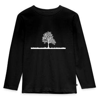 Baum - Kinder Premium Bio Langarmshirt - Schwarz - Vorne - AI Model Kid Male (0cm)