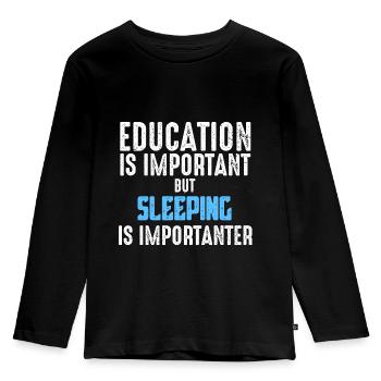 Sleep - Kids' Premium Longsleeve Shirt - black - Front - AI Model Kid Male (0cm)