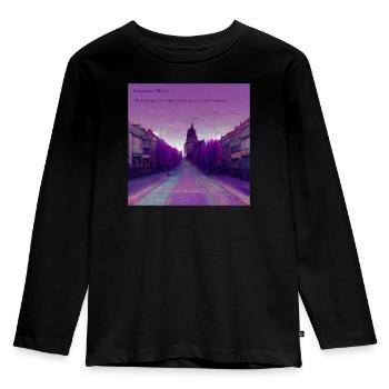 Nostalgia Nostalgie - Kinder Premium Bio Langarmshirt - Schwarz - Vorne - AI Model Kid Male (0cm)