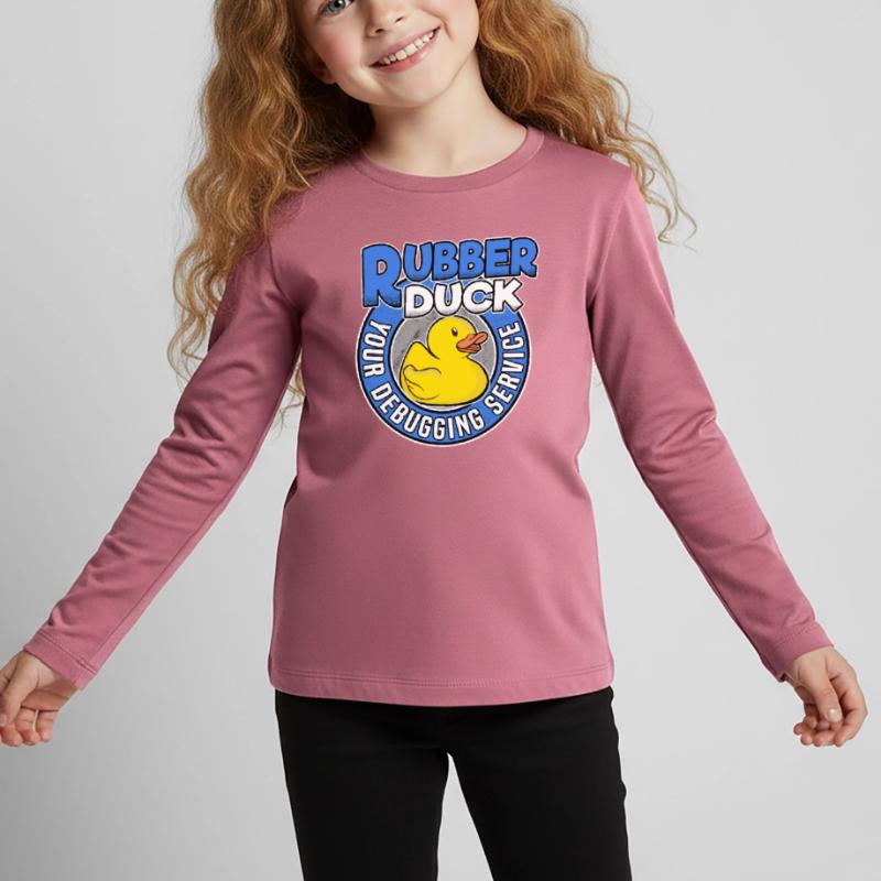 Funny Rubber Duck Debugging Service Coder Gift Kids' Premium Longsleeve Shirt