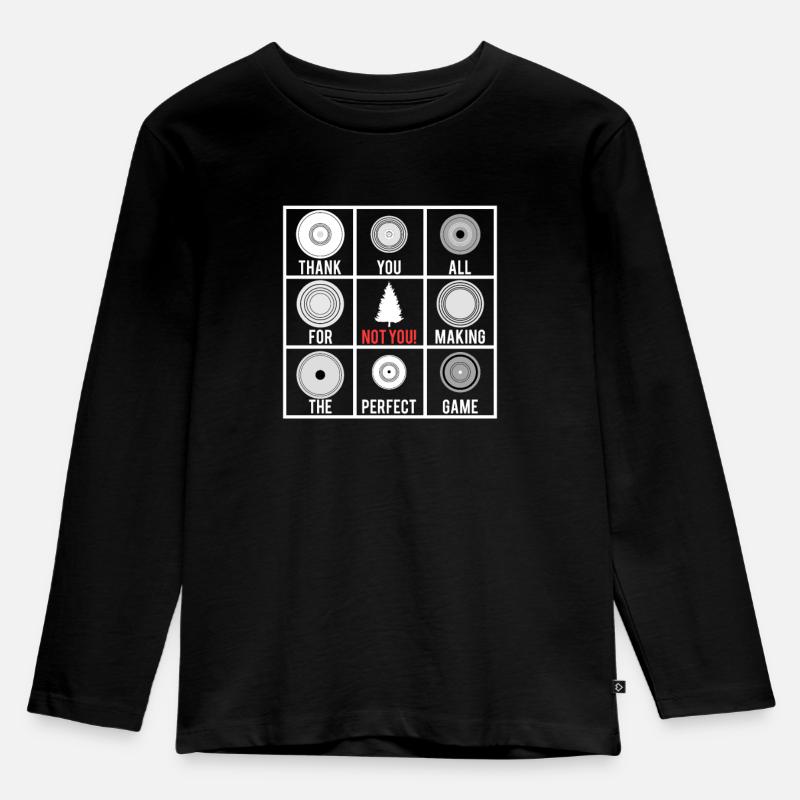 Disc Golf Lustiger Discgolf Spruch Discgolfer - Kinder Premium Bio Langarmshirt - Schwarz