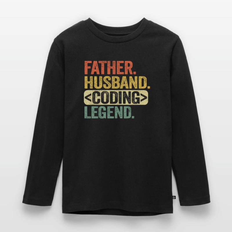 Vater Ehemann Coding Legende Programmierer Admin Kinder Premium Bio Langarmshirt