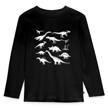 Dinosaur T-Shirt Gift Dino Primeval - Kids' Premium Longsleeve Shirt - black - Front - AI Model Kid Male (0cm)